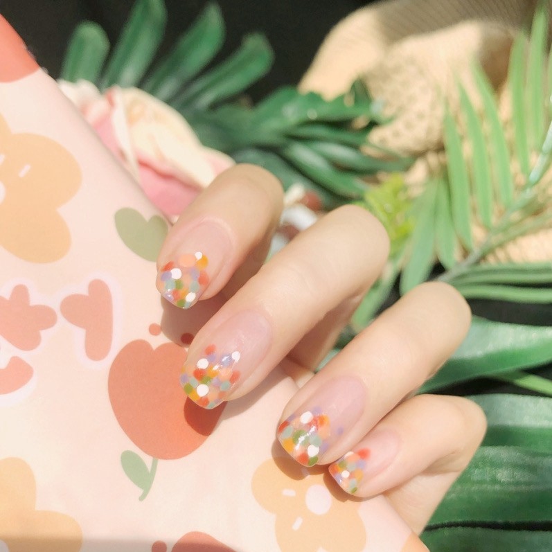 baby同款美甲贴纸女春季波点小清新指甲贴纸爱心防水持久指甲贴片