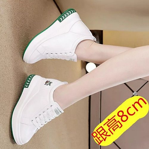 8cm小个子内增高小白鞋女厚底百搭增高显瘦休闲运动旅游鞋春夏秋