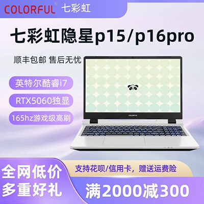 七彩虹隐星P15/隐星p16pro熊猫版2025新款5060电竞游戏笔记本电脑