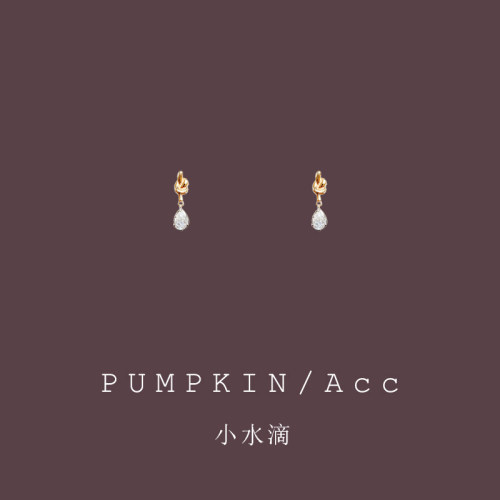 【灵动】金色绳结水滴小耳坠