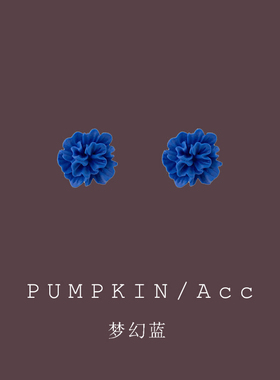 【南瓜先生】蓝色花朵度假风耳饰
