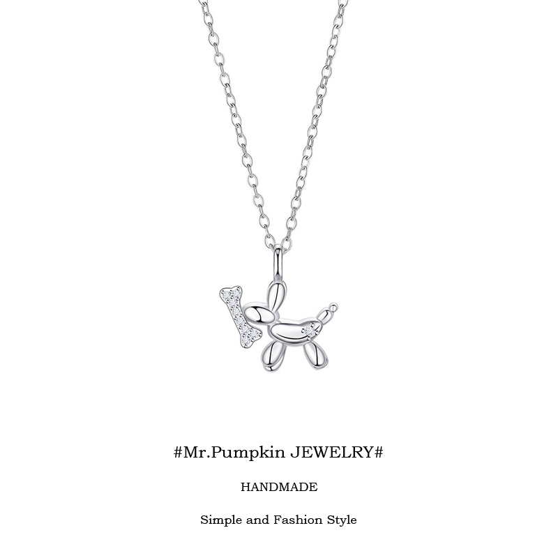 设计师新款可爱气球狗狗项链