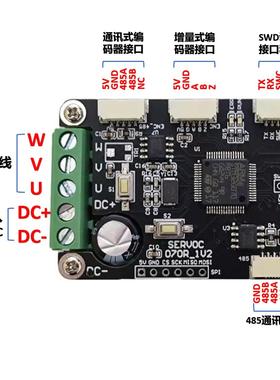 伺服电机驱动板 BLDC PMSM 三相电机 STM32G070 开发板 FOC控制