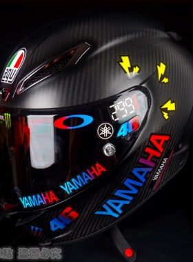 适用雅马哈R1R6 R3 R25 R15 MT09 MT07 TMAX560 改装头盔镜片反光