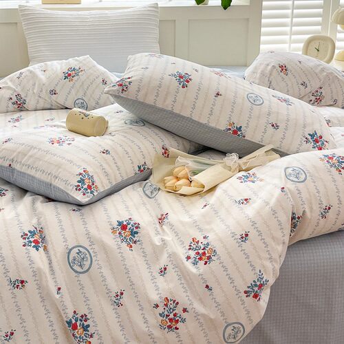 全棉小清新印花简约纯棉被套