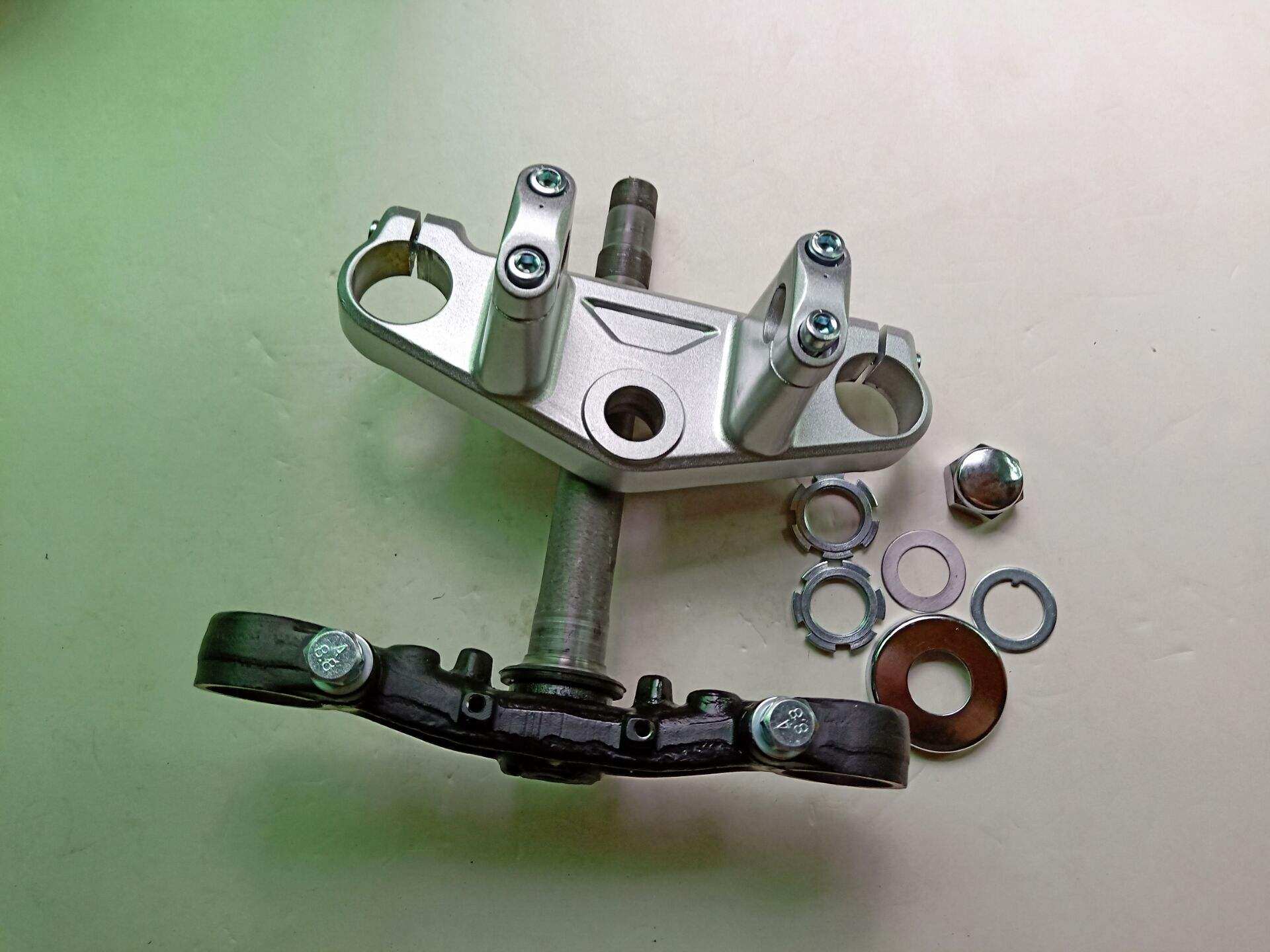 隆鑫摩托配件lx150-59 cr5 lx200-13大熊原装方向柱立管连板t型杆