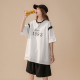 2023新款短袖T恤中性風(fēng)字母拼接短袖229TX803P48控68，女裝T恤，星座229