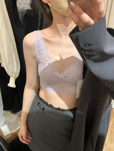 Metwo蕾丝显圆圆bra#10993 聚拢自然粉底液蕾丝吊带性感文胸背心