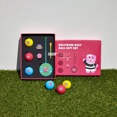 正品BELLYGOM韩国代购高尔夫配饰23年卡通R3练习球马克球TEE礼盒
