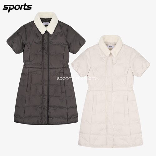韩国代购APC高尔夫26秋冬保暖抗寒收腰运动中长短袖羽绒服外套女