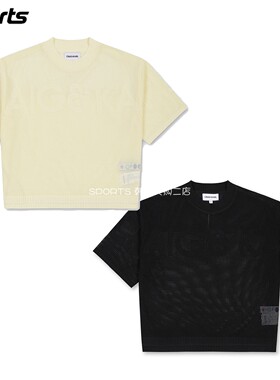 韩国代购CRAIG KARL高尔夫26春夏网眼短款运动户外针织短袖T恤女