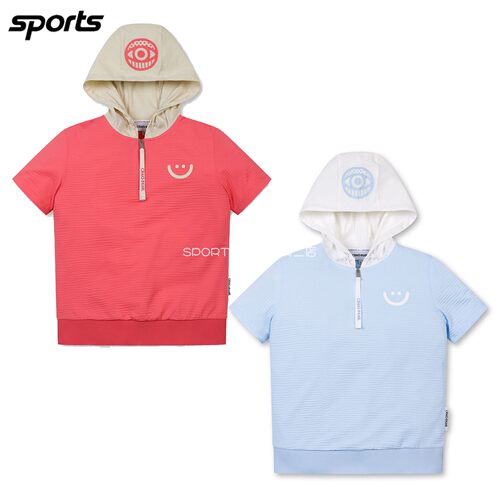 韩国代购CRAIG KARL高尔夫穿搭26春夏速干连帽运动户外短袖T恤女