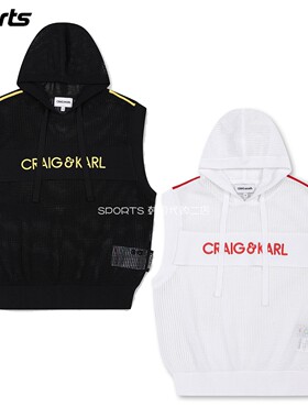 韩国代购CRAIG KARL高尔夫穿搭26春夏网眼连帽防晒户外无袖背心女