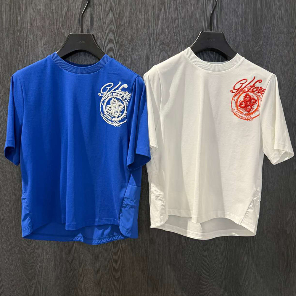 韩国代购GFORE高尔夫穿搭25年早秋ins舒适透气收腰圆领短袖T恤女