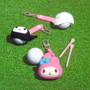 正品韩国代购高尔夫装备23年ins卡通立体美乐蒂迷你球袋球包挂件