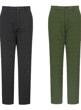 特价韩国代购St ANDREWS高尔夫户外保暖加厚绗缝字母印花长裤男士