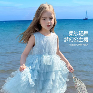 图图小象女无袖图图小象连衣裙