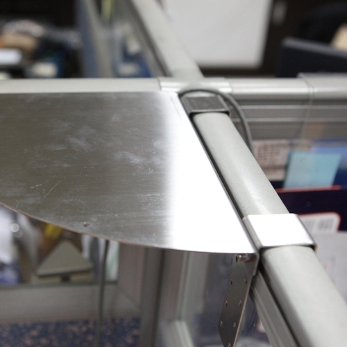 创意屏风304厚不锈钢鱼缸搁板