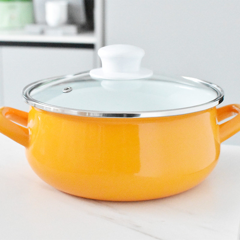 珐琅搪瓷汤锅宿舍泡面锅家用炖锅