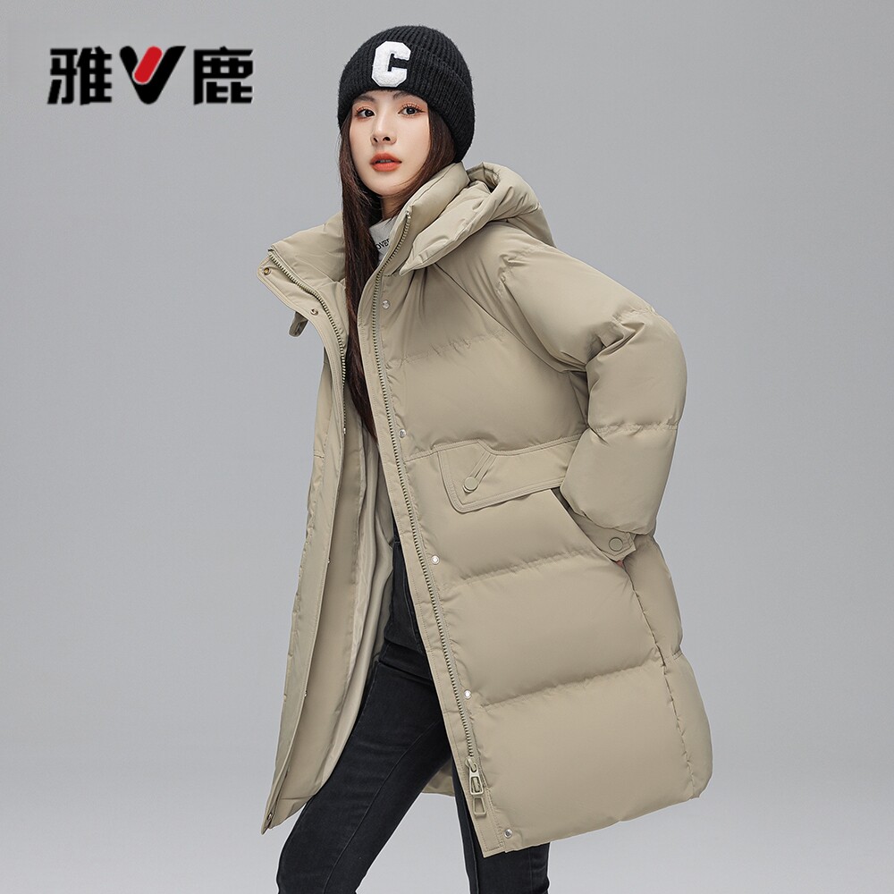 雅鹿羽绒服女中长款2025秋冬季新款韩版加厚宽松女士白鸭绒外套,女装/女士精品,羽绒服,淘宝优惠券,粉丝福利购,淘宝优惠卷