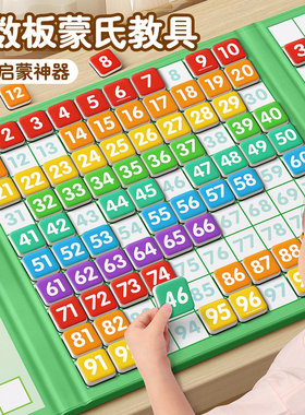 百数板蒙氏磁性教具数字启蒙玩具
