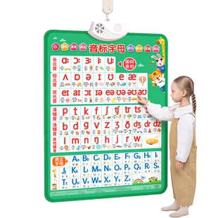 音标有声挂图英语发音和自然拼读发音48个国际英文点读26个字母表