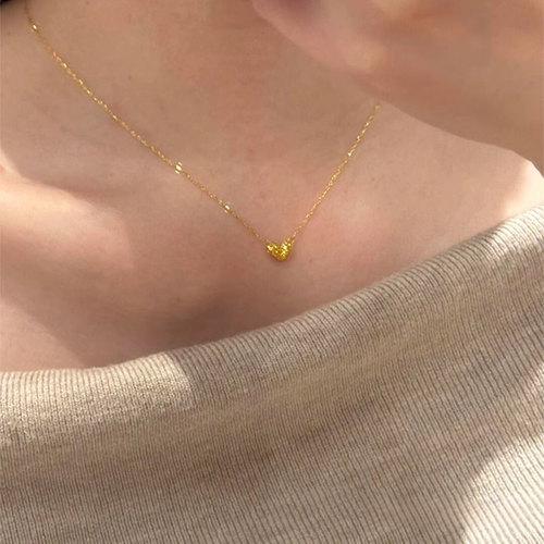 碎碎冰爱心项链女款轻奢小众