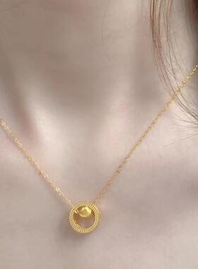 时来运转项链女18K金色小众轻奢