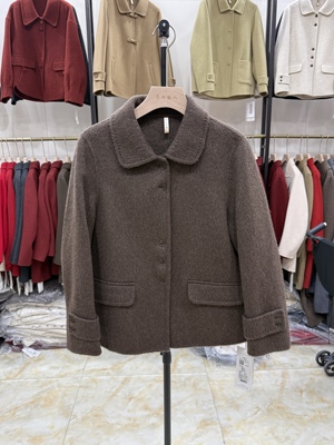 （商场同款专柜发货) 冬羽丽人S26617B双面羊绒大衣时尚短款外套