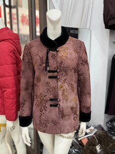 维真铂兰25-100中老年大码妈妈加绒加厚棉衣奶奶唐装棉服女棉袄冬