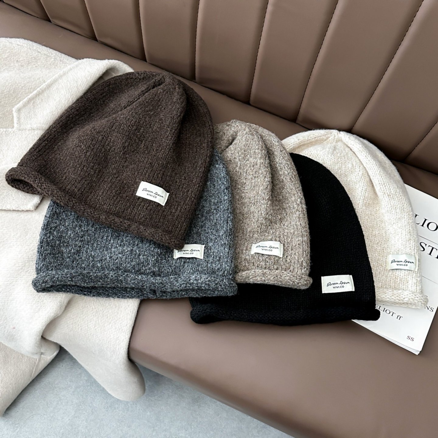 秋冬保暖堆堆帽大头围显脸小