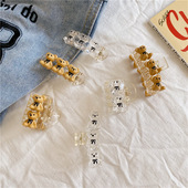 韩版 可爱小熊抓夹小号发夹发饰刘海发抓鲨鱼夹少女丸子头发卡边夹