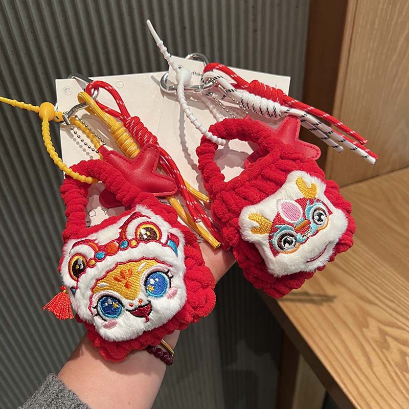 新年喜庆灵蛇醒狮包包挂饰