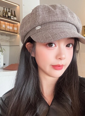 秋季女复古百搭显脸小八角帽