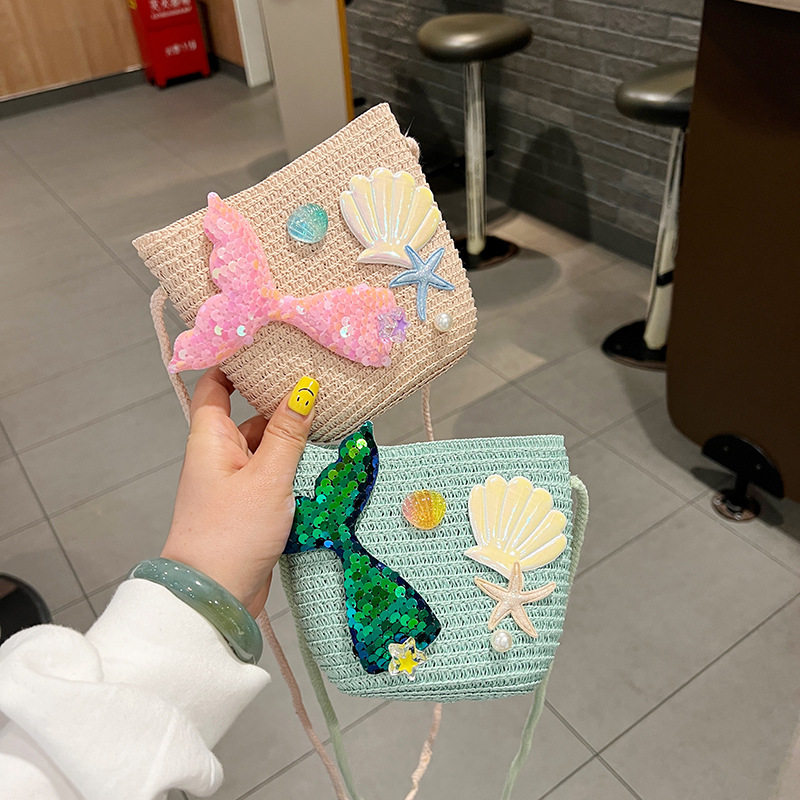 海洋美人鱼系列ins风网红款儿童包斜挎包女童公主单肩包零钱包包