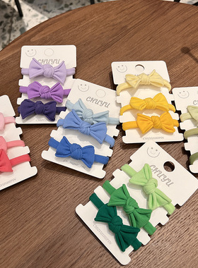 三根装发绳蝴蝶结款ins耐看色发圈女高弹力头绳无痕毛巾圈扎头发