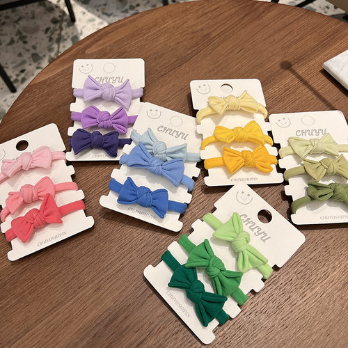 三根装发绳蝴蝶结款耐看色发圈