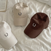 新款 麦穗刺绣棒球帽水洗鸭舌帽男女款 软顶户外帽子遮阳防晒显脸小