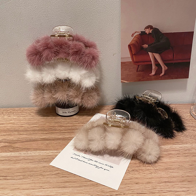 复古气质真水貂毛抓夹毛绒东大门