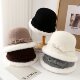 韩版 时尚 毛绒帽子女秋冬毛边渔夫帽加厚保暖护耳盆帽显脸小水桶帽