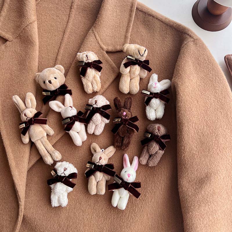 小熊胸针自制毛绒卡通公仔玩偶