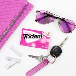 美国原装进口零食Trident/三叉戟木糖醇口香糖全新泡泡 8条起包邮