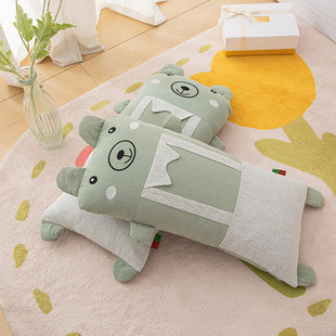 儿童枕头新生卡通婴儿枕套小孩纯棉宝宝荞麦幼儿园定型四季用枕芯