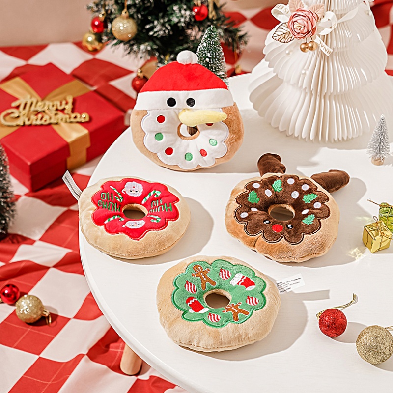 宠物玩具发声圣诞甜甜圈