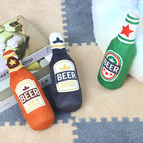 宠物酒瓶果汁发声BB叫玩具