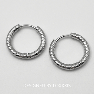 Loxxxis 小众旋转纹设计感耳环 欧美嘻哈高级感简约风无性别耳钉