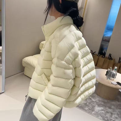 排骨羽绒服女短款宽松2025新款泡芙白鸭绒90面包服加厚立领外套潮
