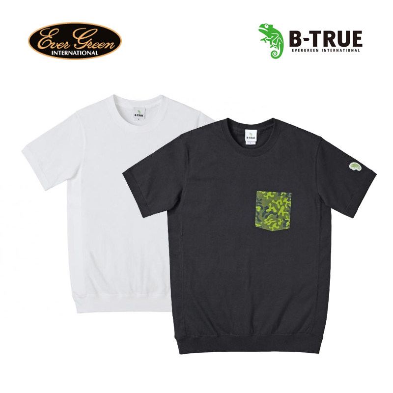 日本进口EverGreen路亚短袖潮牌B-TRUE立体垂感时尚休闲T恤男款
