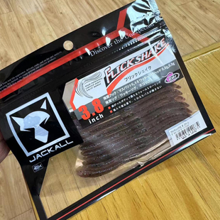 日本原装JACKALL路亚高比重Flick Shake面条虫wacky软饵3.8寸现货