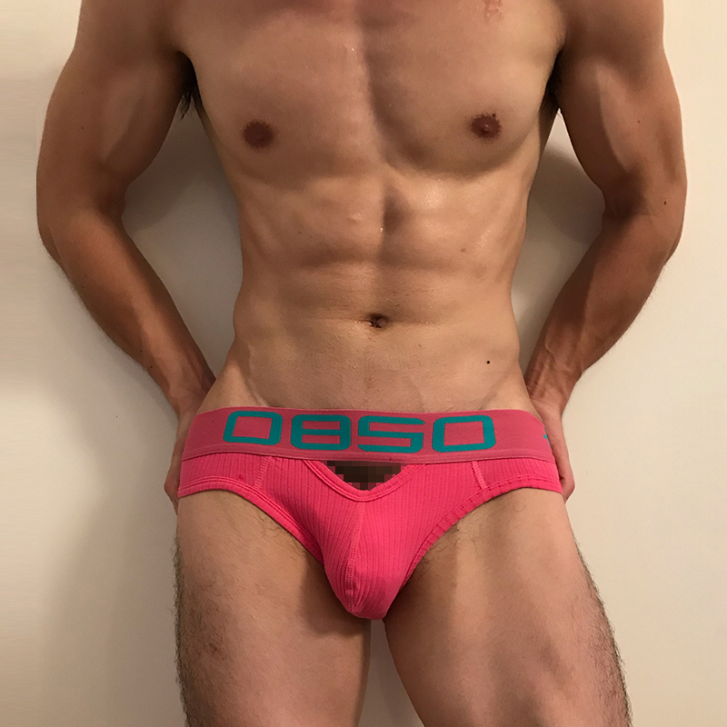 【第2条5折】前开口镂空激凸男士内裤低腰性感纯欲火辣情趣显大